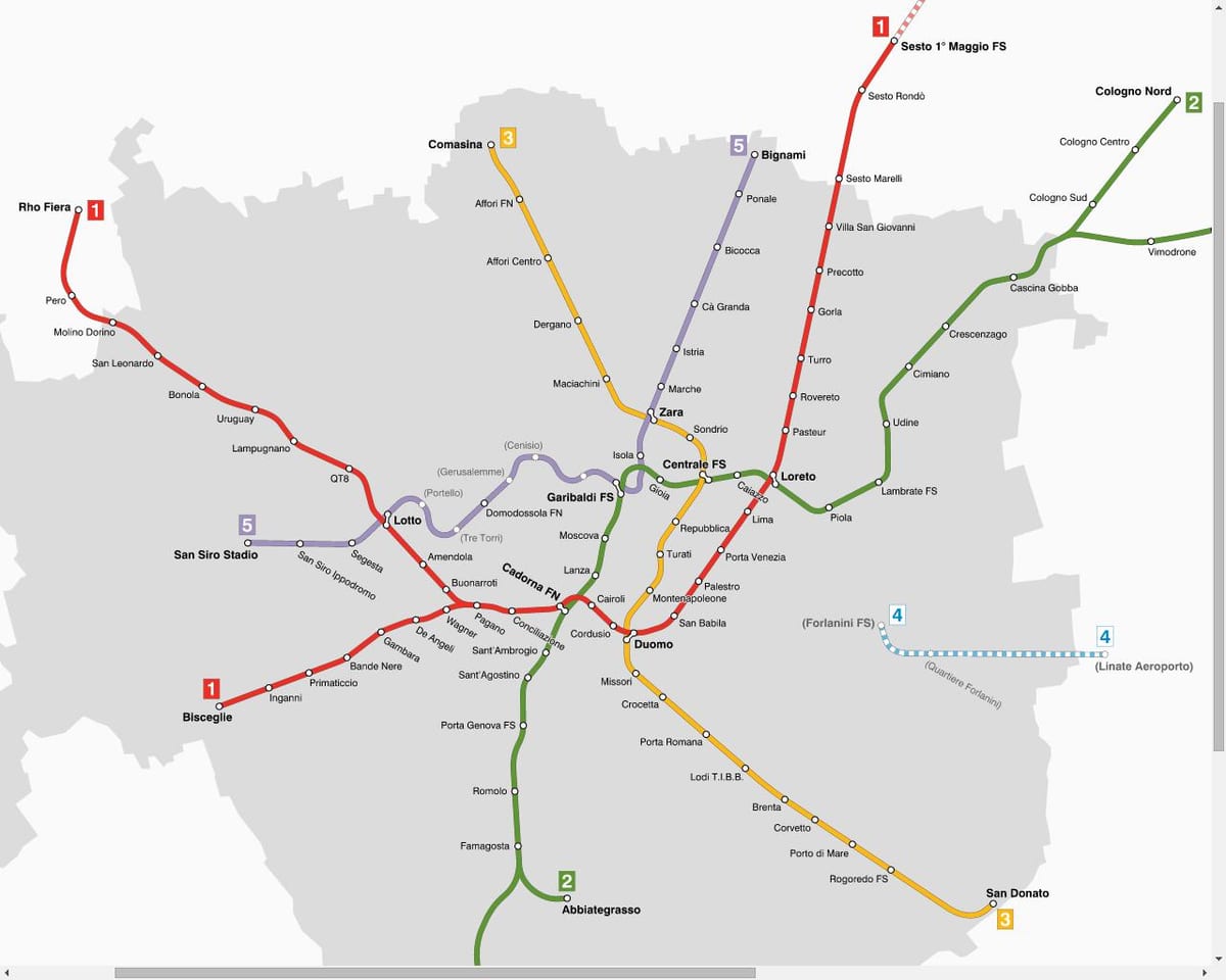 atm milano tramvay haritası