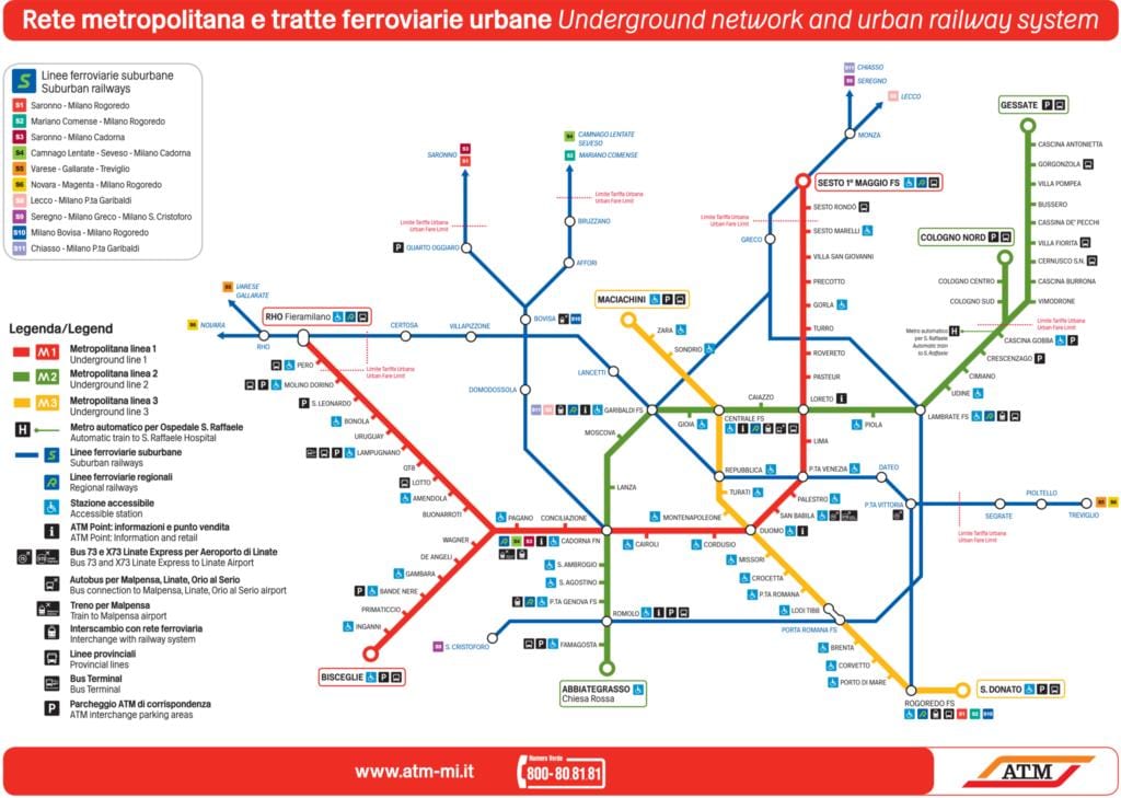 lampugnano otobüs istasyonu, Milano haritası