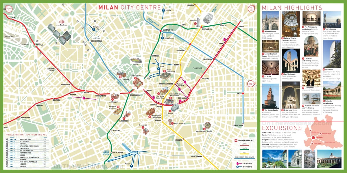 şehir gezi milan haritası