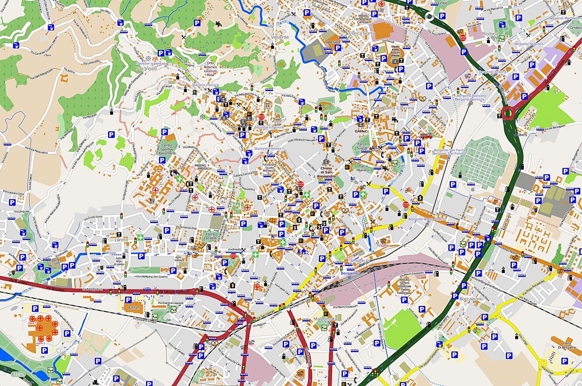 milan bergamo haritası