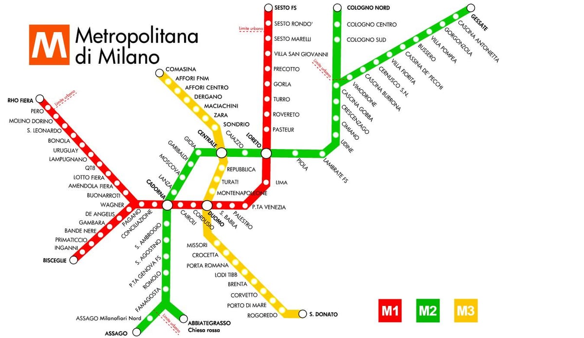 metro haritası milano