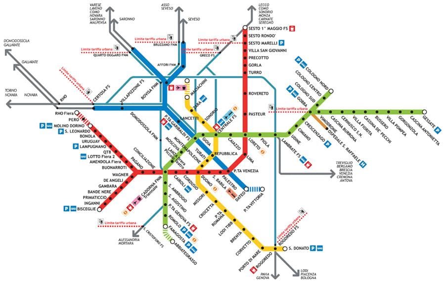 milano metro haritası