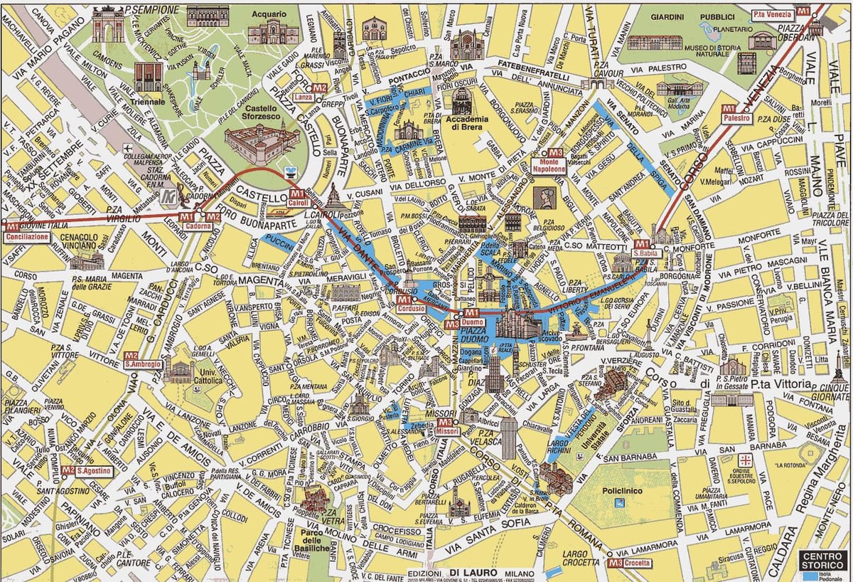 cazibe ile milan şehir haritası