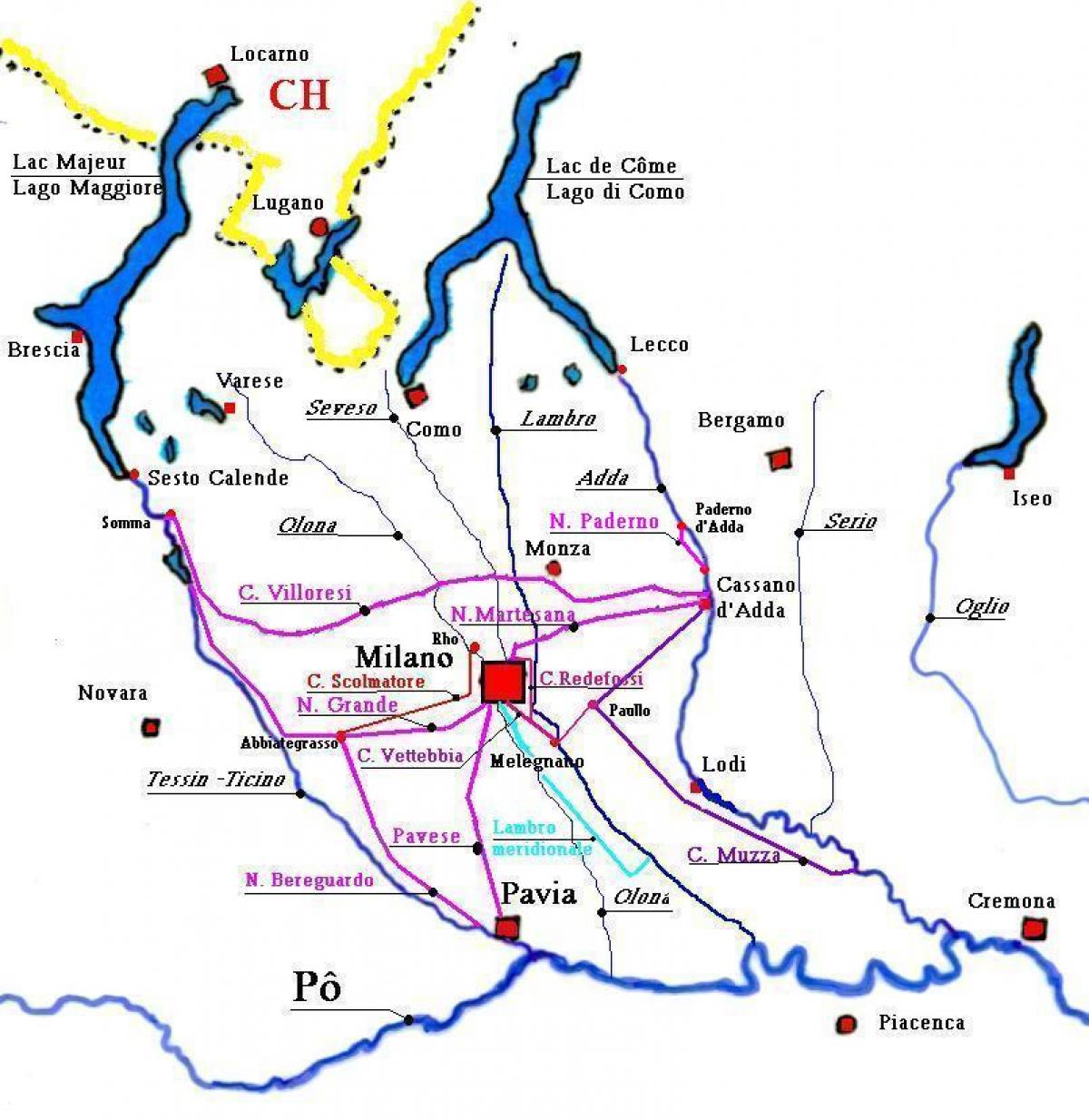 milan şehir bölge haritası 