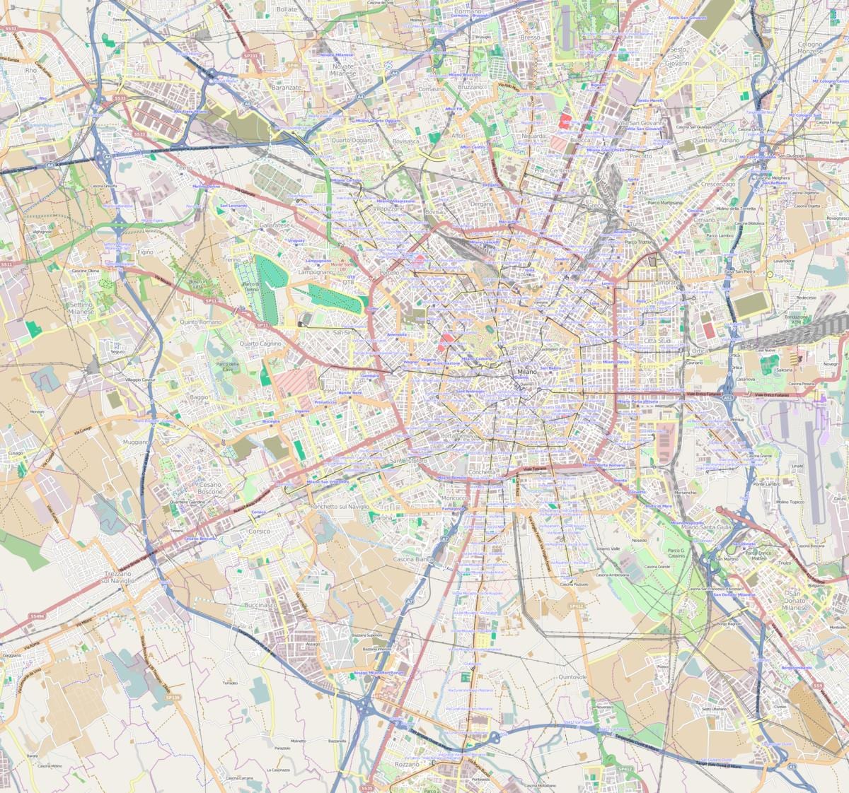 milano Leonardo tren istasyonu haritası 