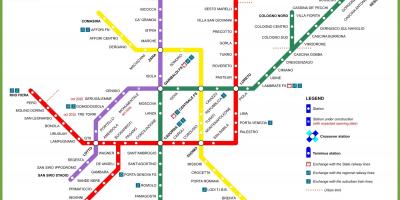 Milano metro haritası