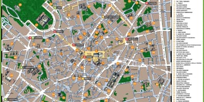 Milan haritası İtalya turistik