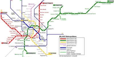 Milan metro haritası 2016