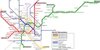 Milan metro haritası 2016