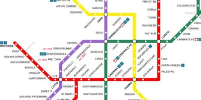 Milan İtalya tren istasyonu haritası