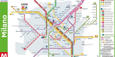 Milano otobüs harita