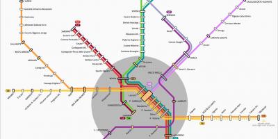 Milan transit haritası 