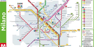 Milano porta garibaldi istasyonu haritası 